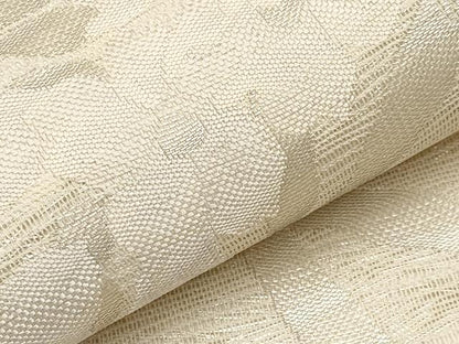 平和屋着物＊夏物　六通柄袋帯　草花文　銀糸　正絹　逸品　CABI8706tx