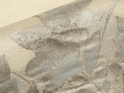 平和屋着物＊夏物　九寸開き名古屋帯　桔梗　銀糸　正絹　逸品　CABI8724tx