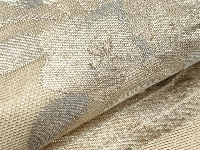 平和屋着物＊夏物　九寸開き名古屋帯　桔梗　銀糸　正絹　逸品　CABI8724tx