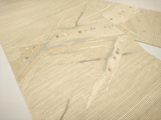 平和屋着物＊夏物　八寸名古屋帯　すくい織　抽象文　正絹　逸品　CABI8727tx