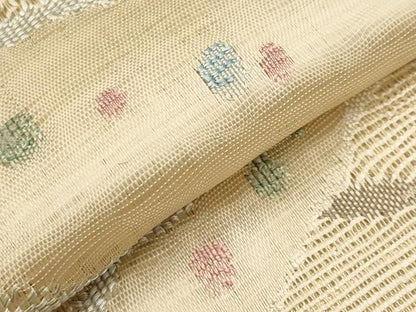平和屋着物＊夏物　八寸名古屋帯　すくい織　抽象文　正絹　逸品　CABI8727tx