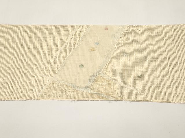 平和屋着物＊夏物　八寸名古屋帯　すくい織　抽象文　正絹　逸品　CABI8727tx