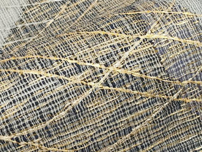 平和屋着物＊夏物　太鼓柄袋帯　櫛織　抽象文　金銀糸　正絹　逸品　CABI8733tx