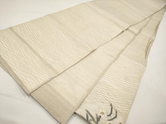 平和屋着物＊夏物　太鼓柄袋帯　すくい織　籬枝花文　金銀糸　正絹　逸品　CABI8736tx
