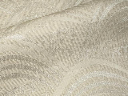 平和屋着物＊夏物　六通柄袋帯　立波文　銀糸　正絹　逸品　CABI8737tx