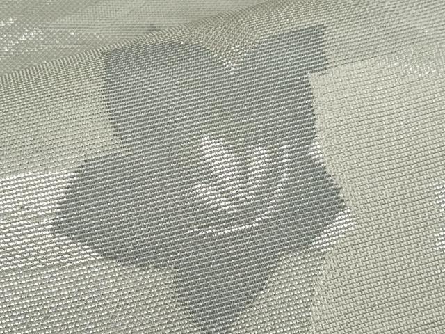 平和屋着物＊夏物　六通柄袋帯　桔梗　銀糸　正絹　逸品　CABI8738tx