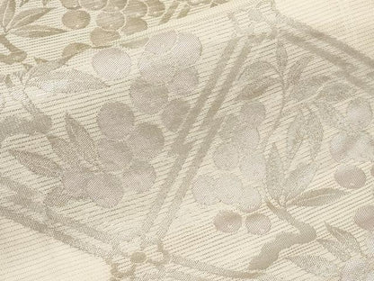 平和屋着物＊夏物　九寸開き名古屋帯　南天文　金銀糸　正絹　逸品　CABI8741tx