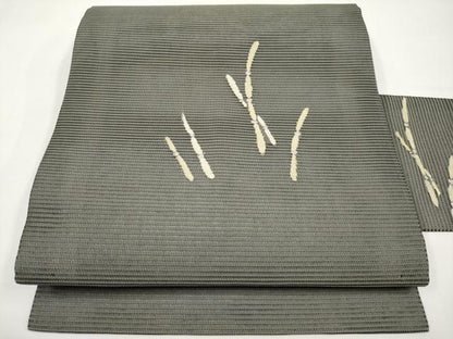 平和屋着物＊夏物　九寸名古屋帯　木賊文　銀糸　正絹　逸品　未使用　CABI8743tx