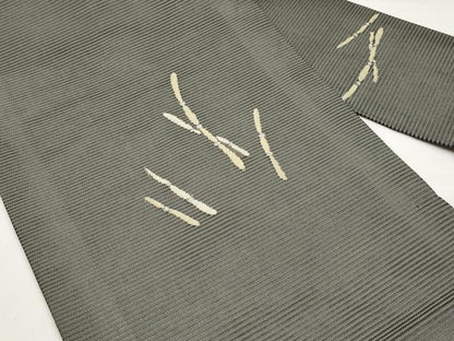 平和屋着物＊夏物　九寸名古屋帯　木賊文　銀糸　正絹　逸品　未使用　CABI8743tx