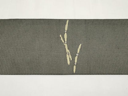 平和屋着物＊夏物　九寸名古屋帯　木賊文　銀糸　正絹　逸品　未使用　CABI8743tx