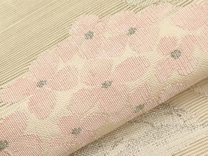 平和屋着物＊夏物　八寸名古屋帯　紫陽花　銀糸　正絹　逸品　CABI8744tx