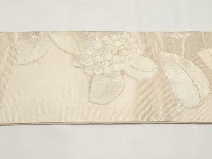 平和屋着物＊夏物　九寸名古屋帯　紫陽花　金銀糸　正絹　逸品　CABI8746tx