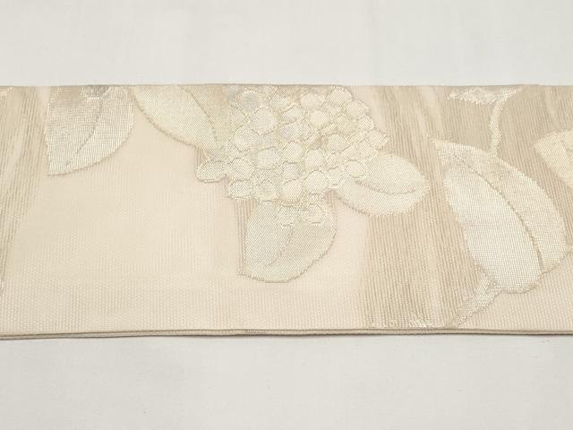 平和屋着物＊夏物　九寸名古屋帯　紫陽花　金銀糸　正絹　逸品　CABI8746tx