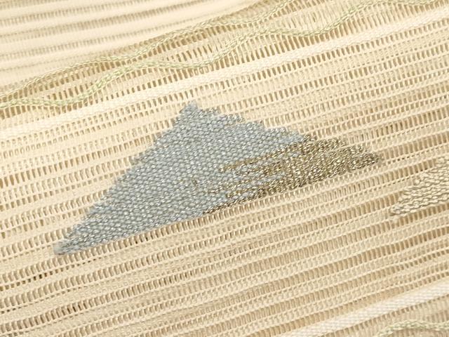 平和屋着物＊夏物　八寸名古屋帯　絽綴れ　横段文　金銀糸　正絹　逸品　CABI8748tx