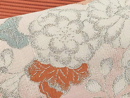 平和屋着物＊夏物　西陣　河村織物　河村つづれ　八寸名古屋帯　絽綴れ　辻が花　銀糸　証紙付き　正絹　逸品　CABI8752tx