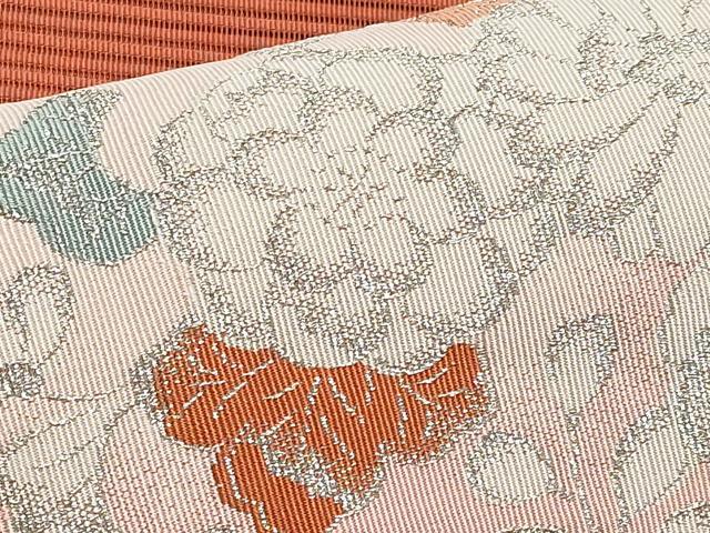 平和屋着物＊夏物　西陣　河村織物　河村つづれ　八寸名古屋帯　絽綴れ　辻が花　銀糸　証紙付き　正絹　逸品　CABI8752tx