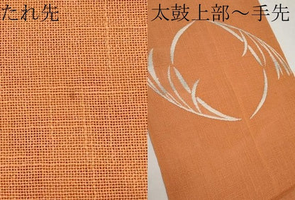 平和屋着物＊夏物　八寸名古屋帯　草木文　CABI8757tx