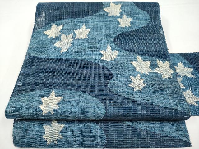 平和屋着物＊夏物　八寸名古屋帯　竜田川　正絹　逸品　CABI8761tx