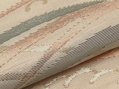 平和屋着物＊夏物　六通柄袋帯　立波文　金糸　正絹　逸品　CABI8766tx