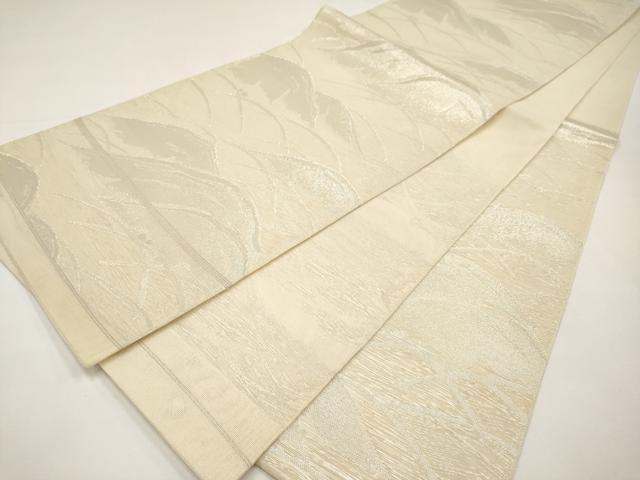 平和屋着物＊夏物　西陣　六通柄　本袋帯　遠山文　銀糸　正絹　逸品　CABI8770tx