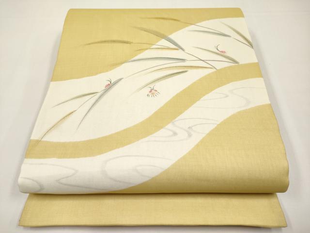 平和屋着物＊夏物　太鼓柄袋帯　手描き　てんとう虫　正絹　逸品　未使用　CABI8771tx