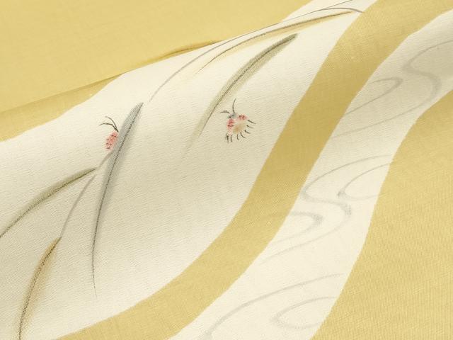 平和屋着物＊夏物　太鼓柄袋帯　手描き　てんとう虫　正絹　逸品　未使用　CABI8771tx