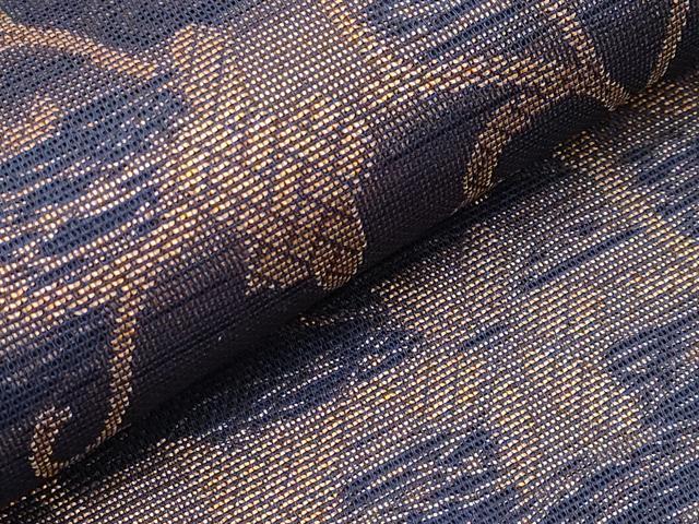 平和屋着物＊夏物　織物一筋名門　織悦　全通柄　本袋帯　花唐草文　金糸　正絹　逸品　未使用　CABI8775tx