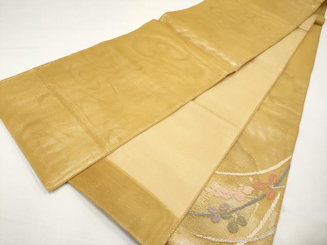 平和屋着物＊夏物　太鼓柄袋帯　萩文　銀糸　正絹　逸品　未使用　CABI8780tx