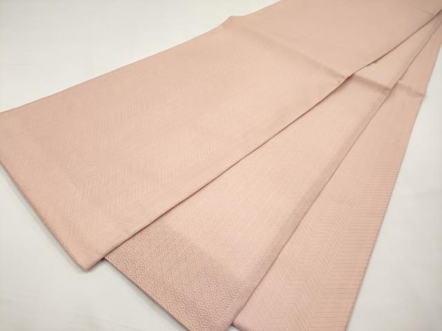 平和屋着物＊夏物　全通柄袋帯　抽象文　水柿色　正絹　逸品　CABI8781tx