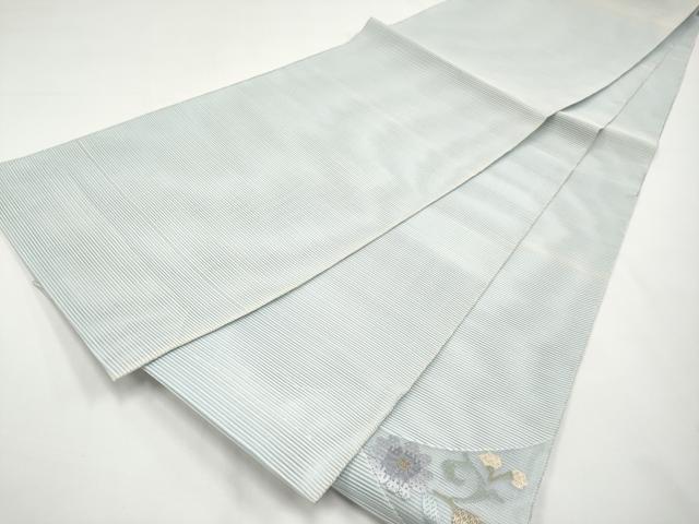 平和屋着物＊夏物　太鼓柄袋帯　絽綴れ　絽刺し　区限刺繍　花唐草文　金銀糸　正絹　逸品　CABI8783tx