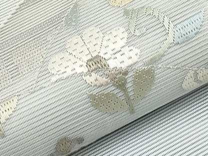 平和屋着物＊夏物　太鼓柄袋帯　絽綴れ　絽刺し　区限刺繍　花唐草文　金銀糸　正絹　逸品　CABI8783tx