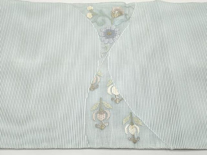 平和屋着物＊夏物　太鼓柄袋帯　絽綴れ　絽刺し　区限刺繍　花唐草文　金銀糸　正絹　逸品　CABI8783tx