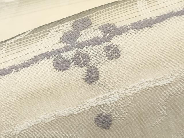 平和屋着物▽両面　全通柄袋帯　スリーシーズン　春夏秋　葡萄花唐草文　正絹　逸品　CABI8784tx