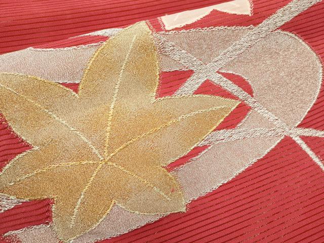 平和屋着物＊夏物　八寸名古屋帯　絽綴れ　竜田川　金銀糸　正絹　逸品　CABI8786tx
