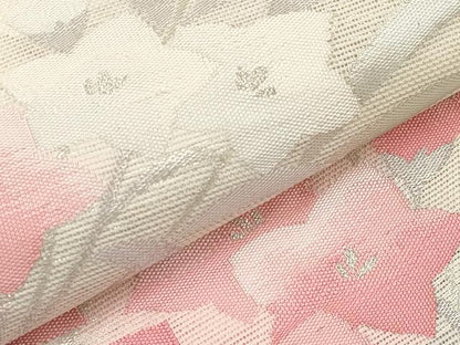 平和屋着物＊夏物　九寸名古屋帯　桔梗　銀糸　正絹　逸品　未使用　CABI8793tx