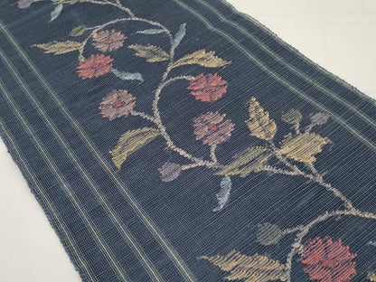 平和屋着物＊夏物　1854年創業　帯屋捨松　八寸名古屋帯　枝花文　正絹　逸品　CABI8800tx