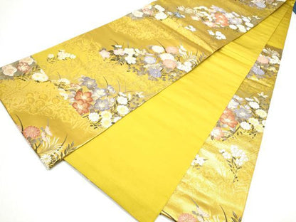 平和屋着物●六通柄袋帯　唐織　麗花苑　金糸　正絹　逸品　CABI8801hy