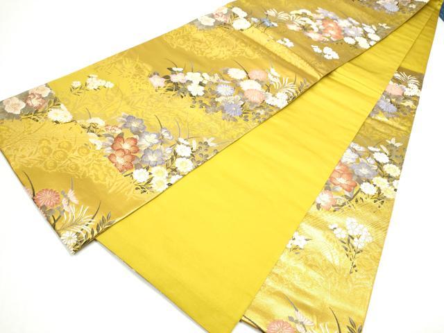平和屋着物●六通柄袋帯　唐織　麗花苑　金糸　正絹　逸品　CABI8801hy