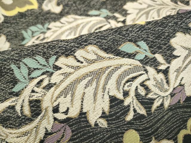 平和屋着物●両面　全通柄　本袋帯　花唐草文　正絹　逸品　CABI8802hy