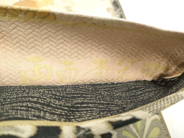 平和屋着物●両面　全通柄　本袋帯　花唐草文　正絹　逸品　CABI8802hy