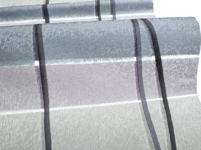 平和屋着物●両面　全通柄袋帯　よろけ縞　正絹　逸品　CABI8804hy