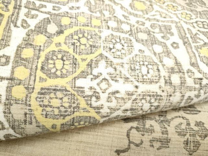 平和屋着物●六通柄袋帯　生紬　花唐草文　正絹　逸品　CABI8811hy