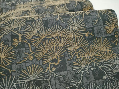 平和屋着物●全通柄袋帯　松　金銀糸　正絹　逸品　CABI8813hy