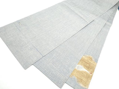 平和屋着物●太鼓柄袋帯　作家物　すくい織　鶴　金糸　正絹　逸品　CABI8815hy