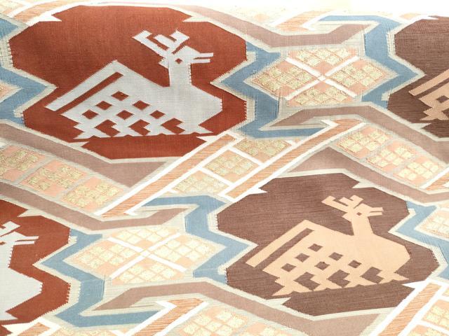 平和屋着物●太鼓柄袋帯　綴れ　有栖川錦　金糸　正絹　逸品　CABI8821hy