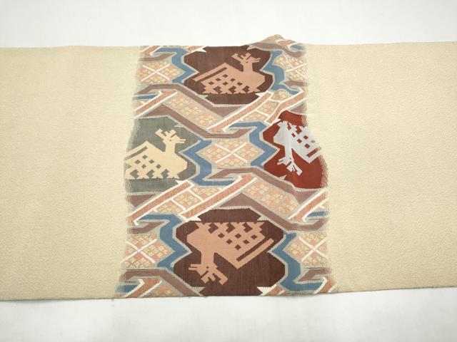 平和屋着物●太鼓柄袋帯　綴れ　有栖川錦　金糸　正絹　逸品　CABI8821hy