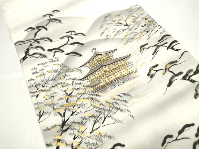 平和屋着物●太鼓柄袋帯　作家物　風景文　金通し地　正絹　逸品　CABI8828hy