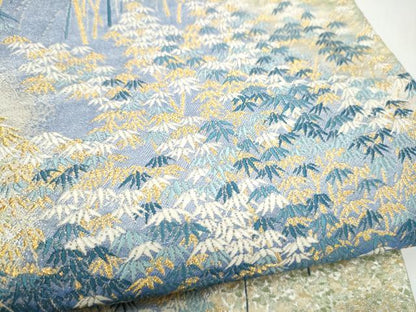 平和屋着物●六通柄袋帯　流水七彩　金銀糸　正絹　逸品　CABI8829hy