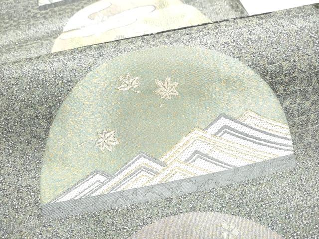 平和屋着物●六通柄袋帯　映調四季文　金銀糸　正絹　逸品　CABI8830hy