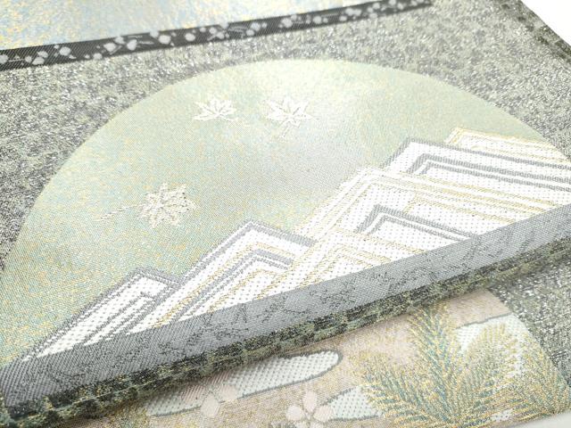 平和屋着物●六通柄袋帯　映調四季文　金銀糸　正絹　逸品　CABI8830hy